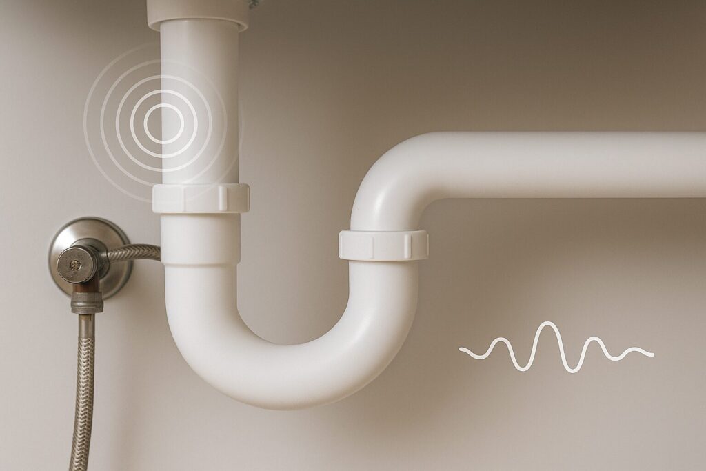 tubería con vibraciones que indican aire en las líneas o conexiones sueltas